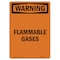 Signmission Safety Sign, OSHA WARNING, 10" Height, Flammable Gases, Portrait OS-WS-D-710-V-13187 - alternate 1